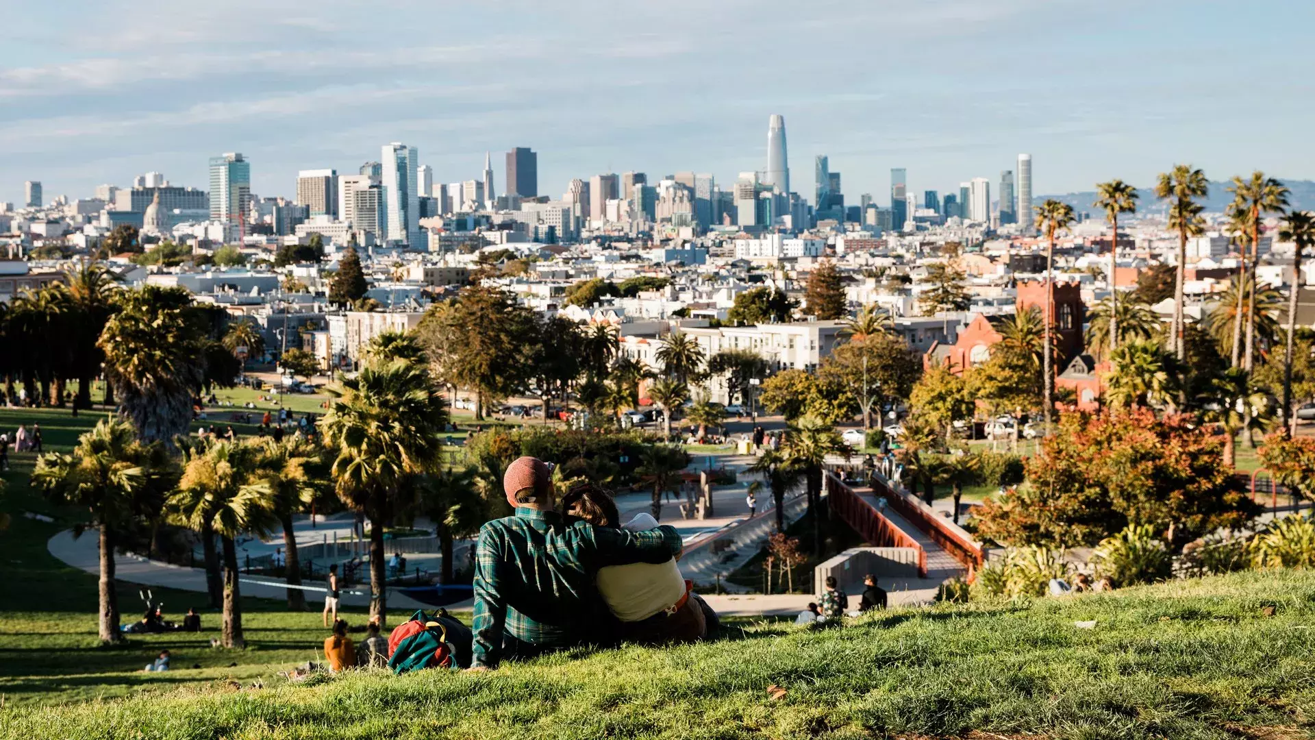 Dolores Park em uma tarde ensolarada