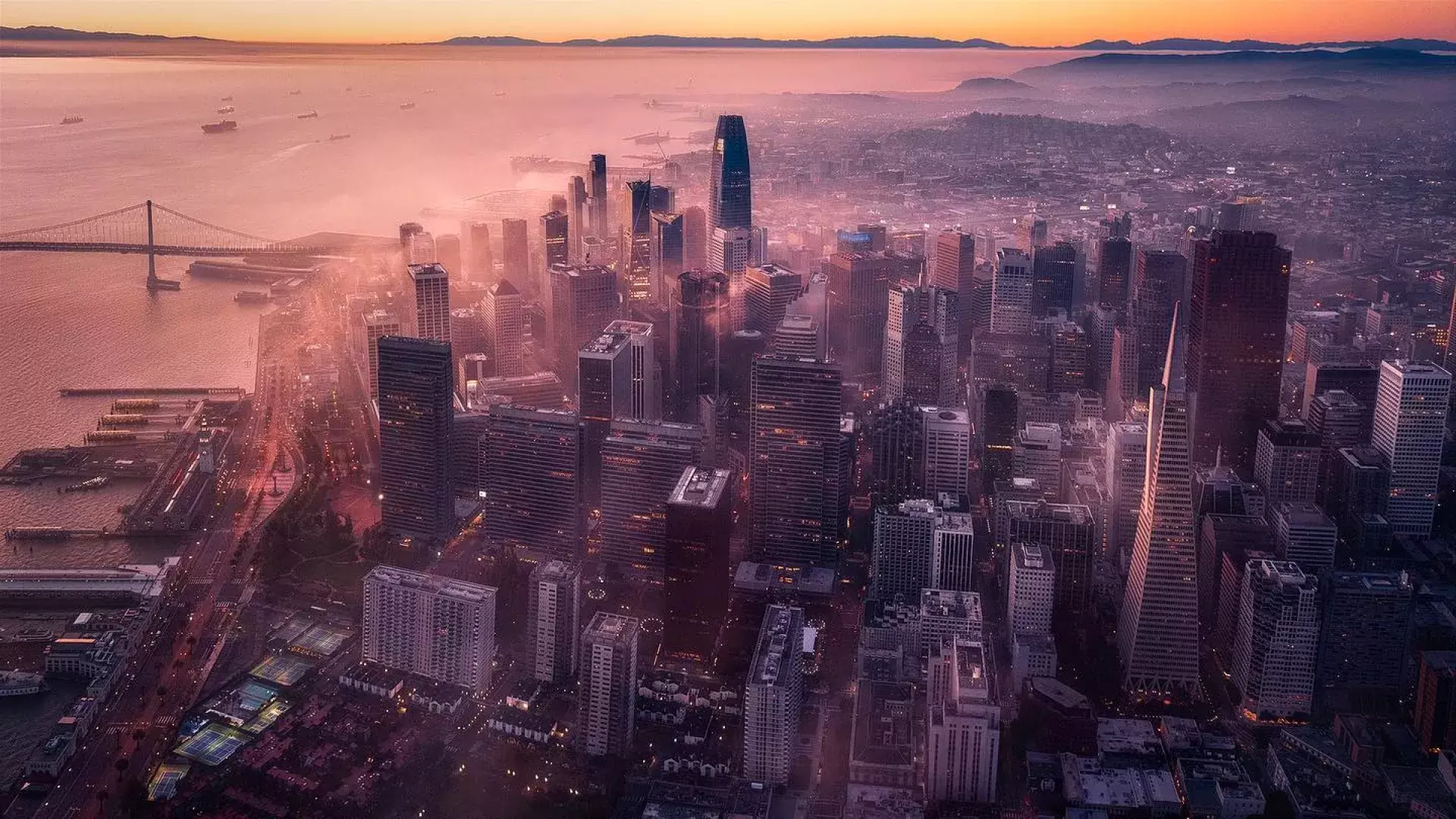 San Francisco at dusk