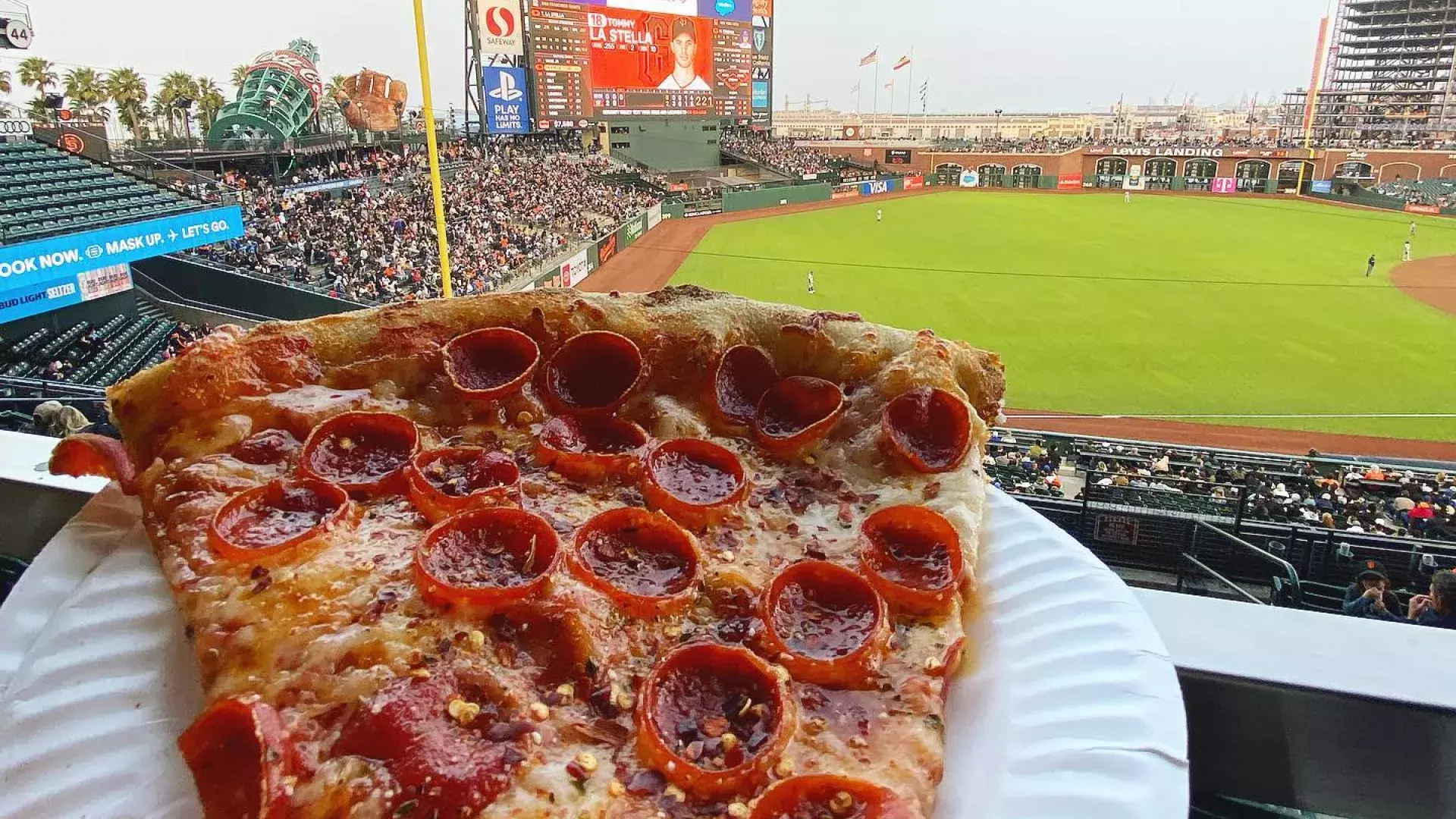 Pizza no Oracle Park