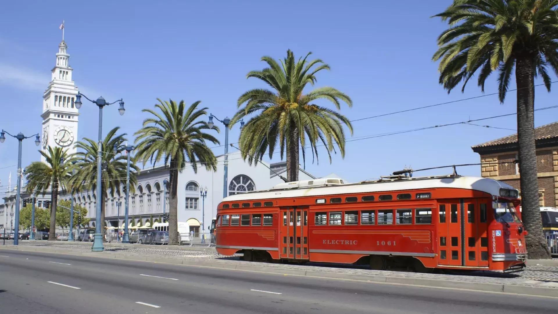 Street car on the Embarcadero 