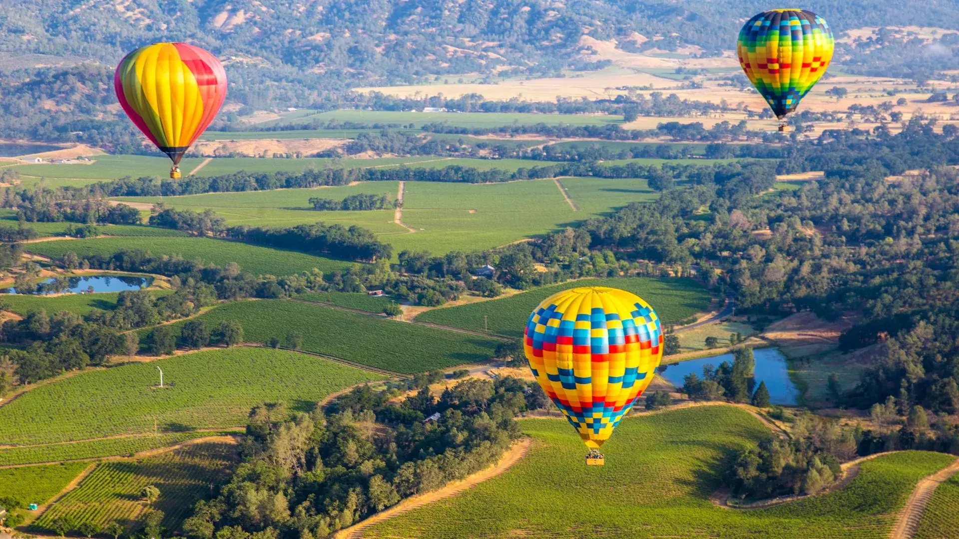 Balões de ar decolam em Pleasant Hill, CA