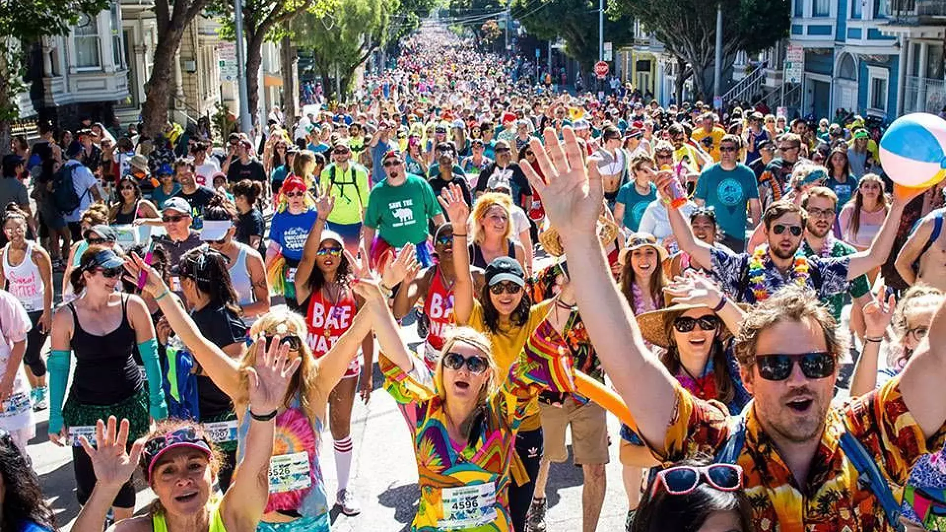 Runners participate in San Francisco's Bay to Breakers.