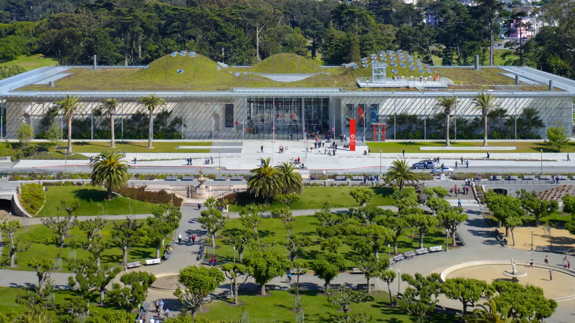 The outside of the California Academy of Sciences.