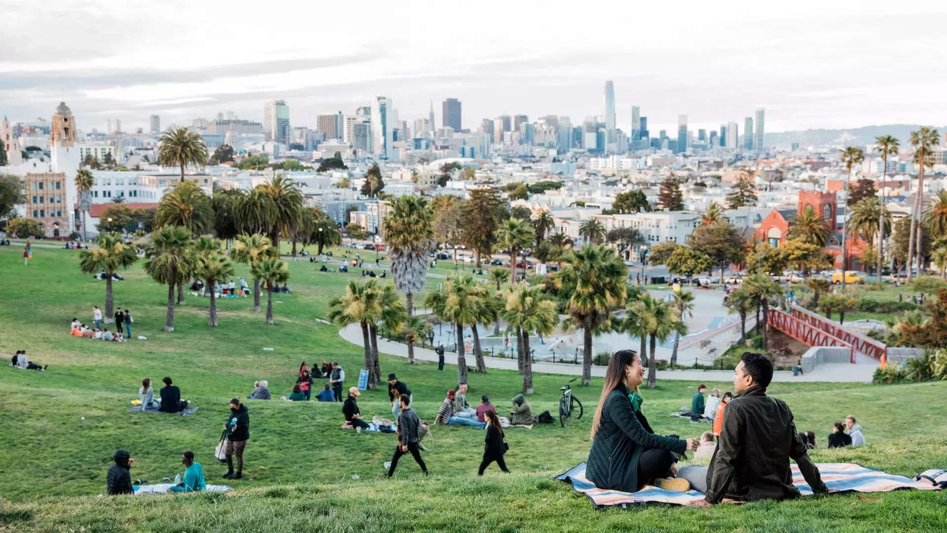 Piquenique no Dolores Park no Mission District