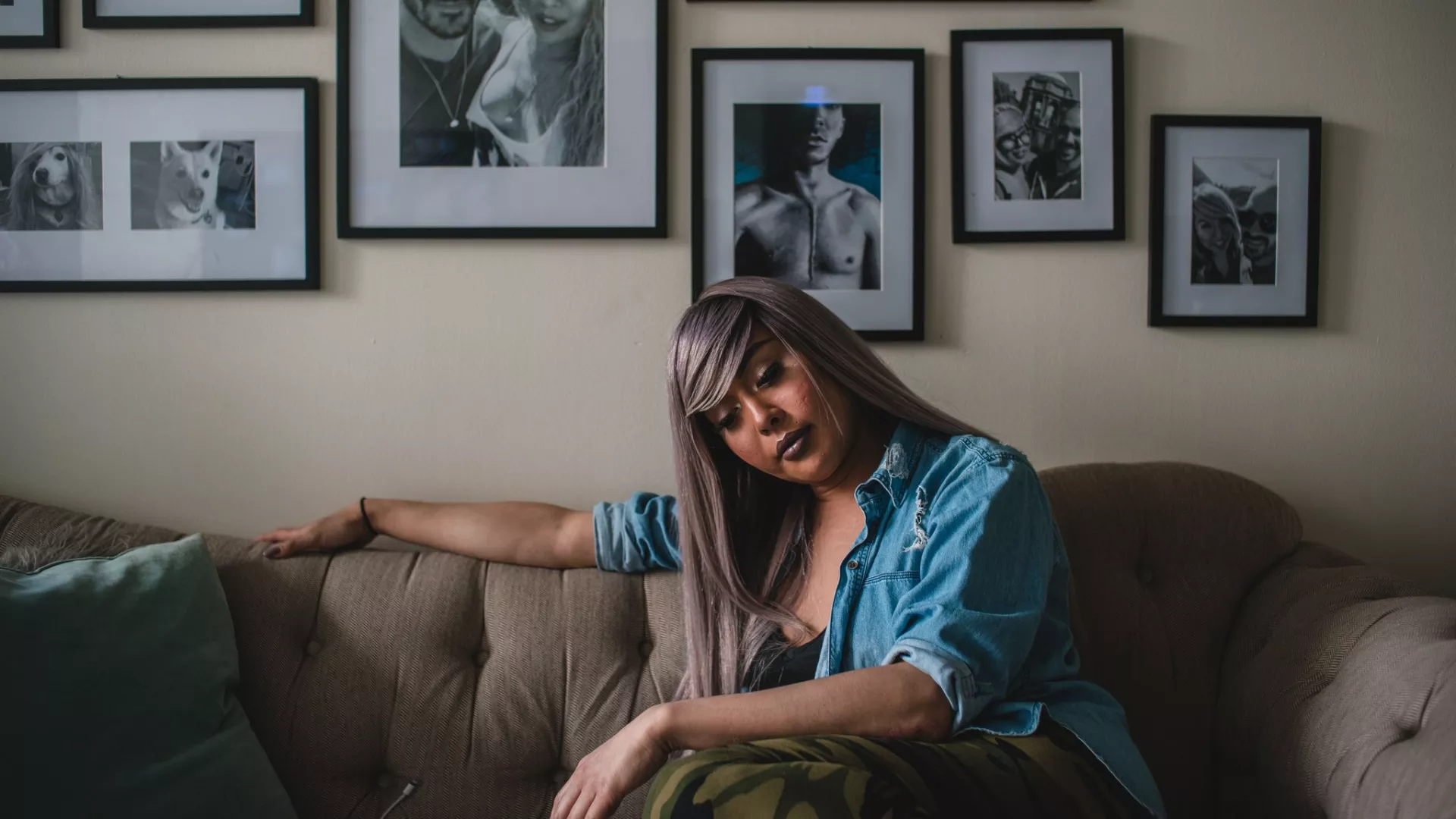 Portrait of Nya Cruz on the couch.