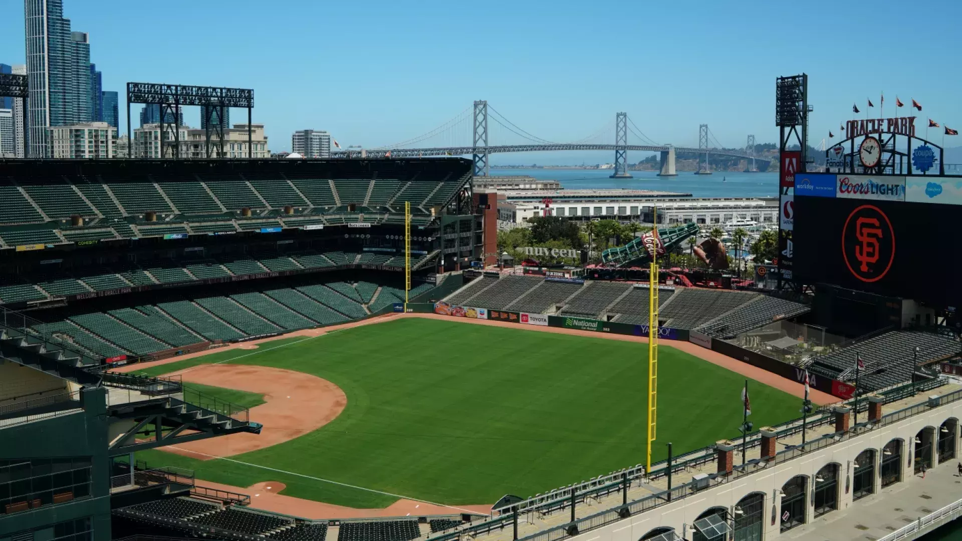 Oracle Park aerial view 