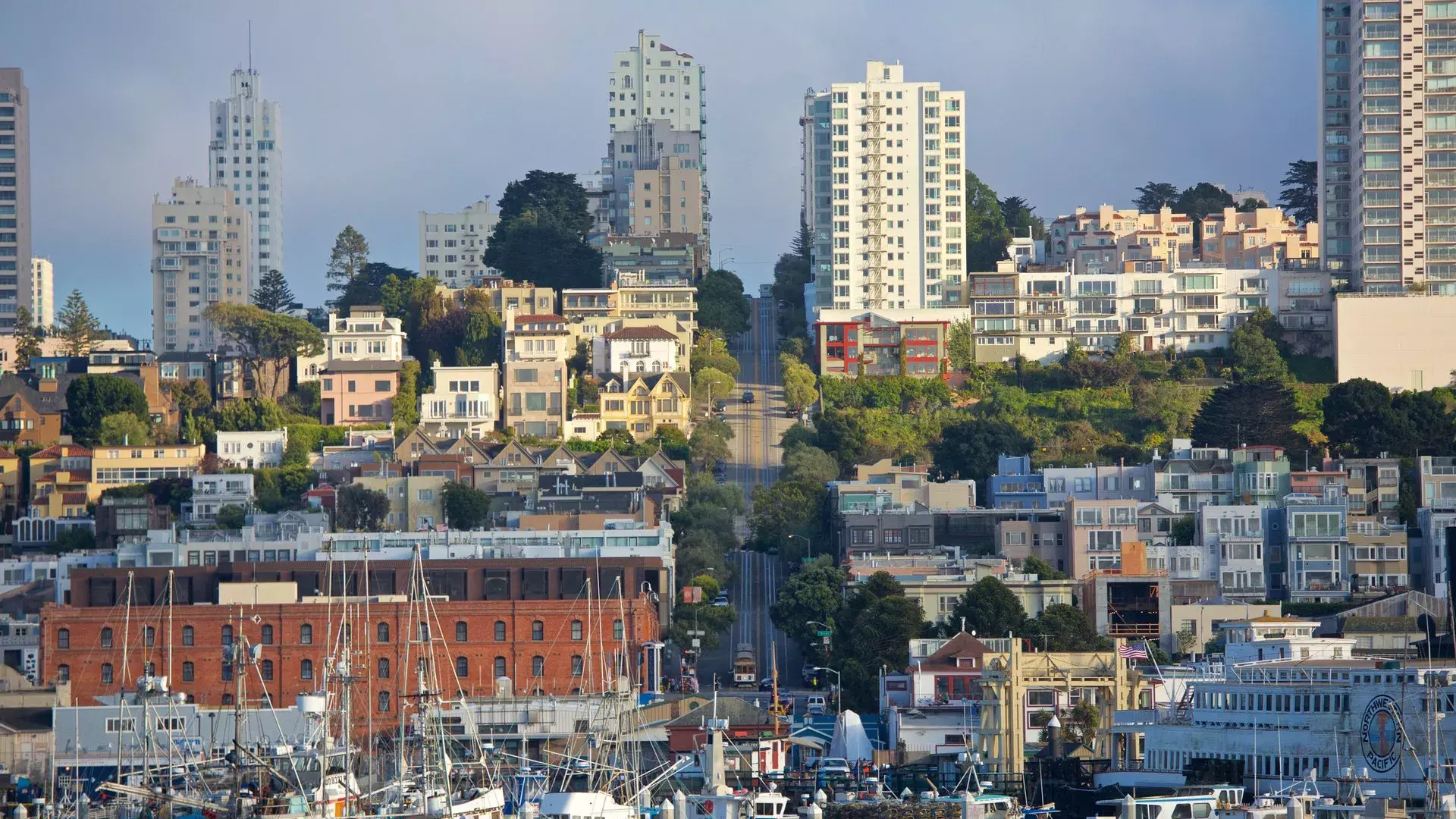 San Francisco's marina and Hyde Street