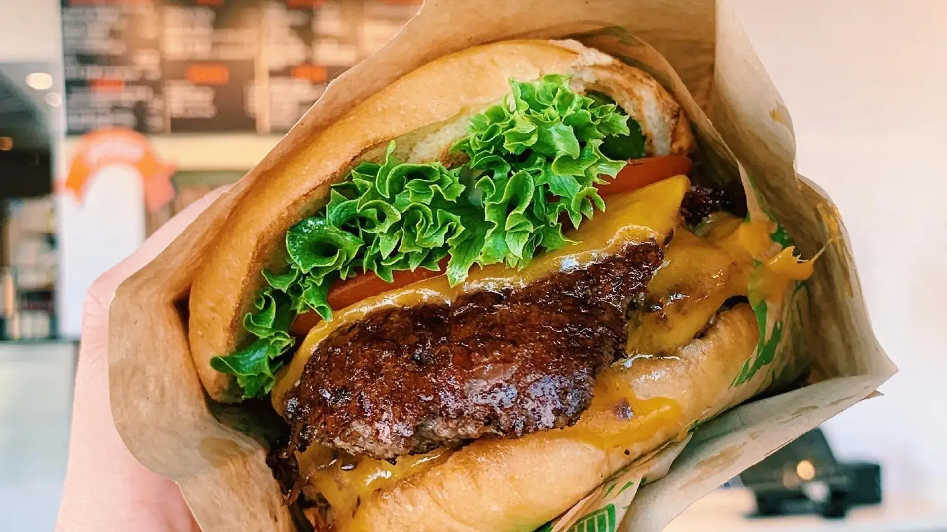 A double cheeseburger from San Francisco's super duper.