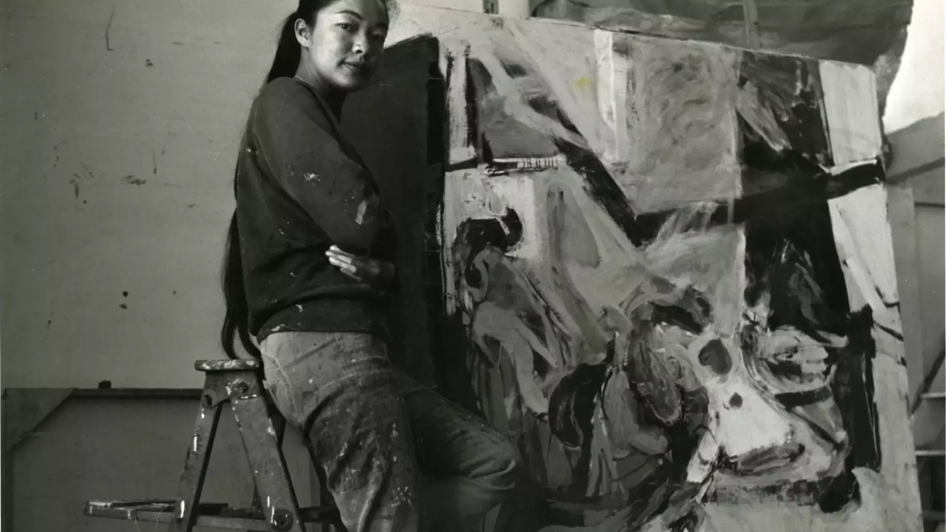 Bernice Bing in her North Beach studio, approx. 1958–1961. Photo by C.R. Snyder © The Beat Museum.jpg