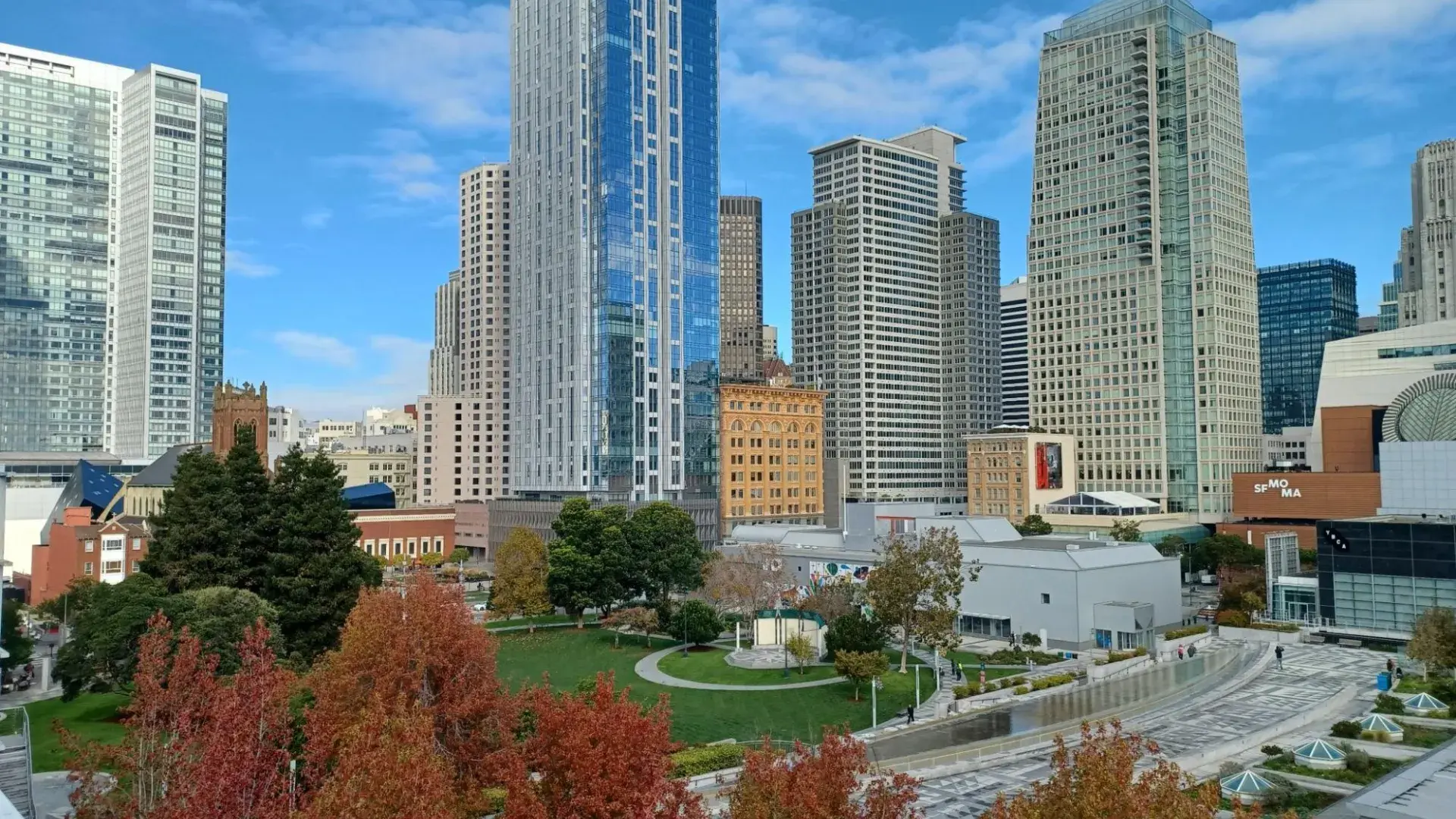 Vista dos Jardins Yerba Buena