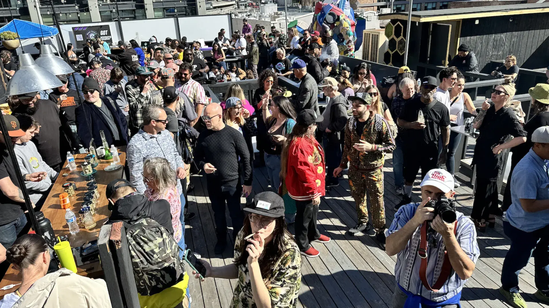 Guests attend a SF Weed Week event.