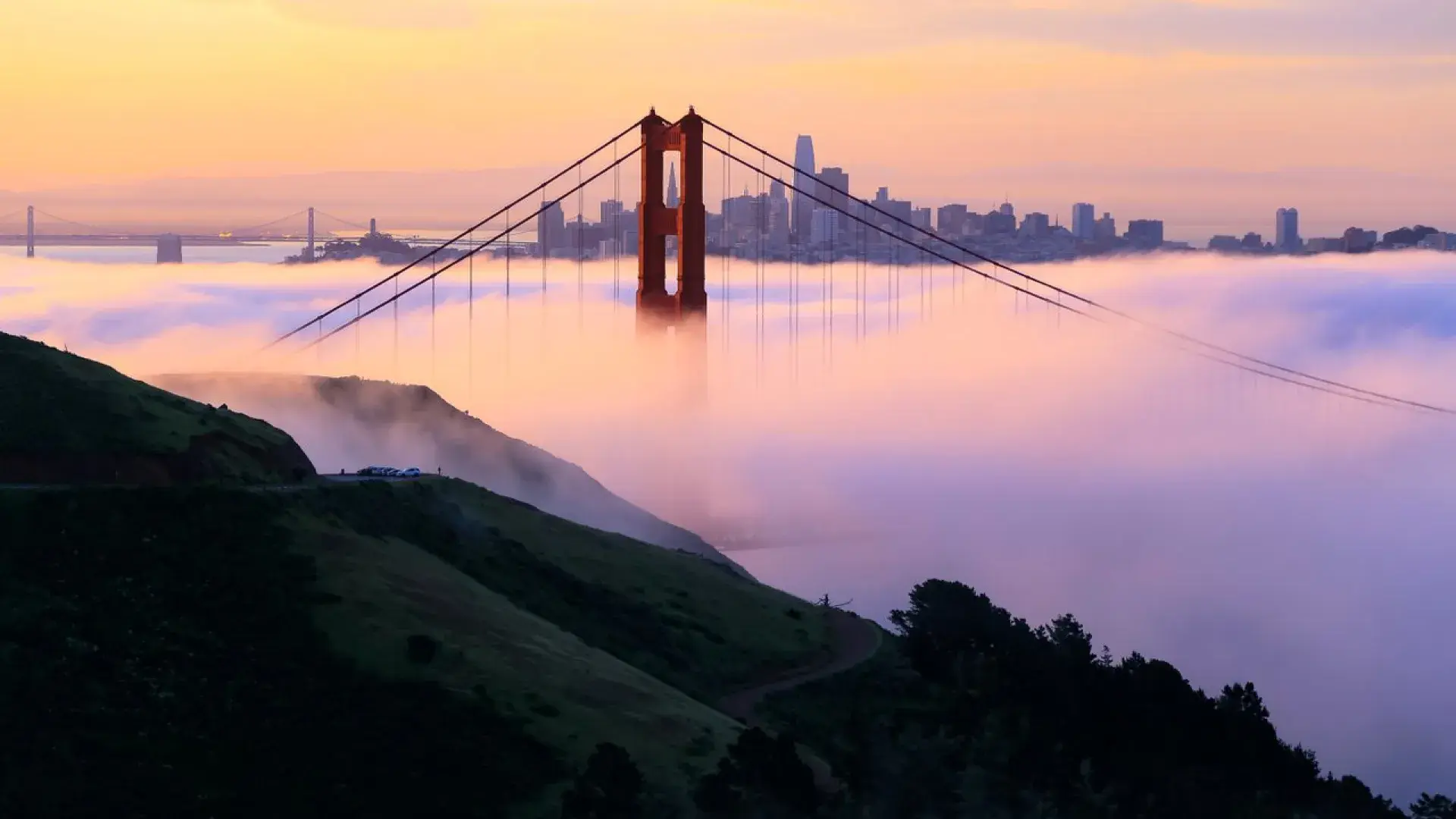 Fog over the Golden Gate Bridge