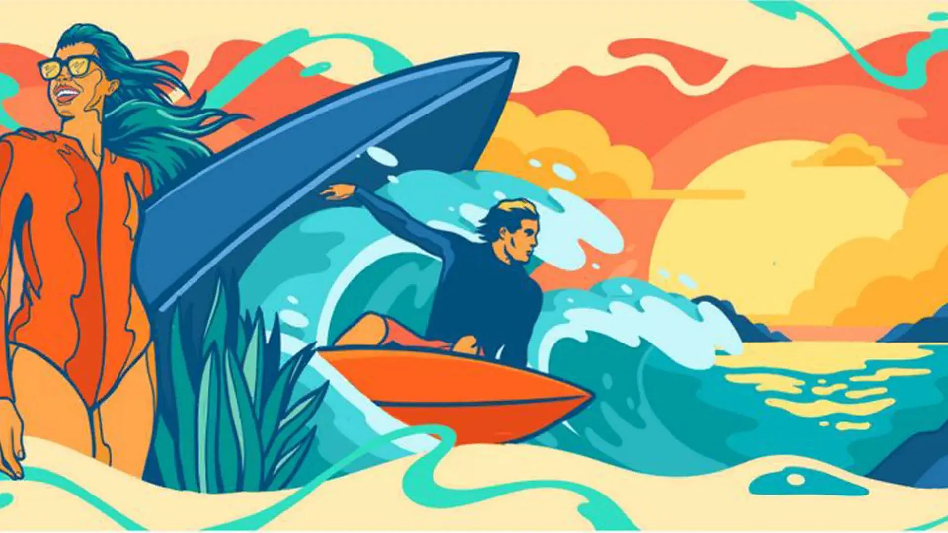 A mural from the Pacheco Surf Perch along Sunset Dunes