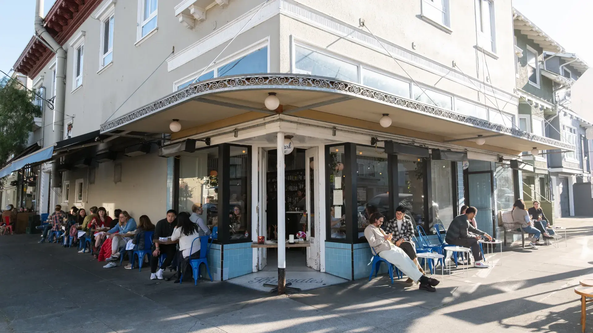 Diners enjoy al fresco meals in San Francisco's Richmond District.