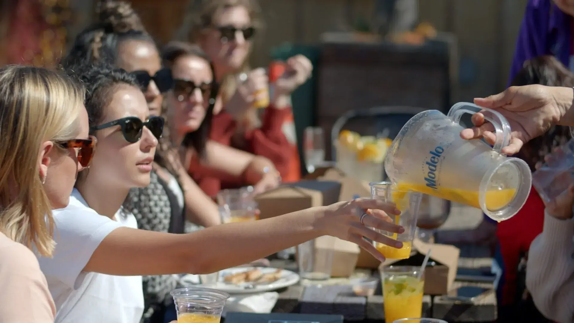 Image of people enjoying Mimosas at the Ramp Restaurant