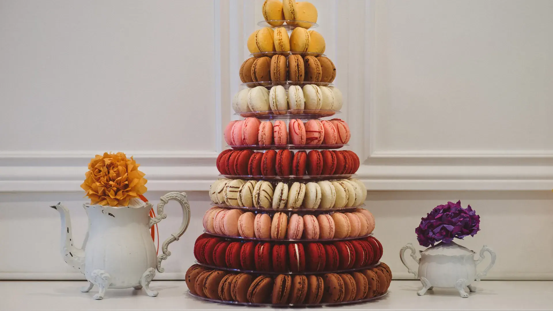 Cookies on a tiered tray