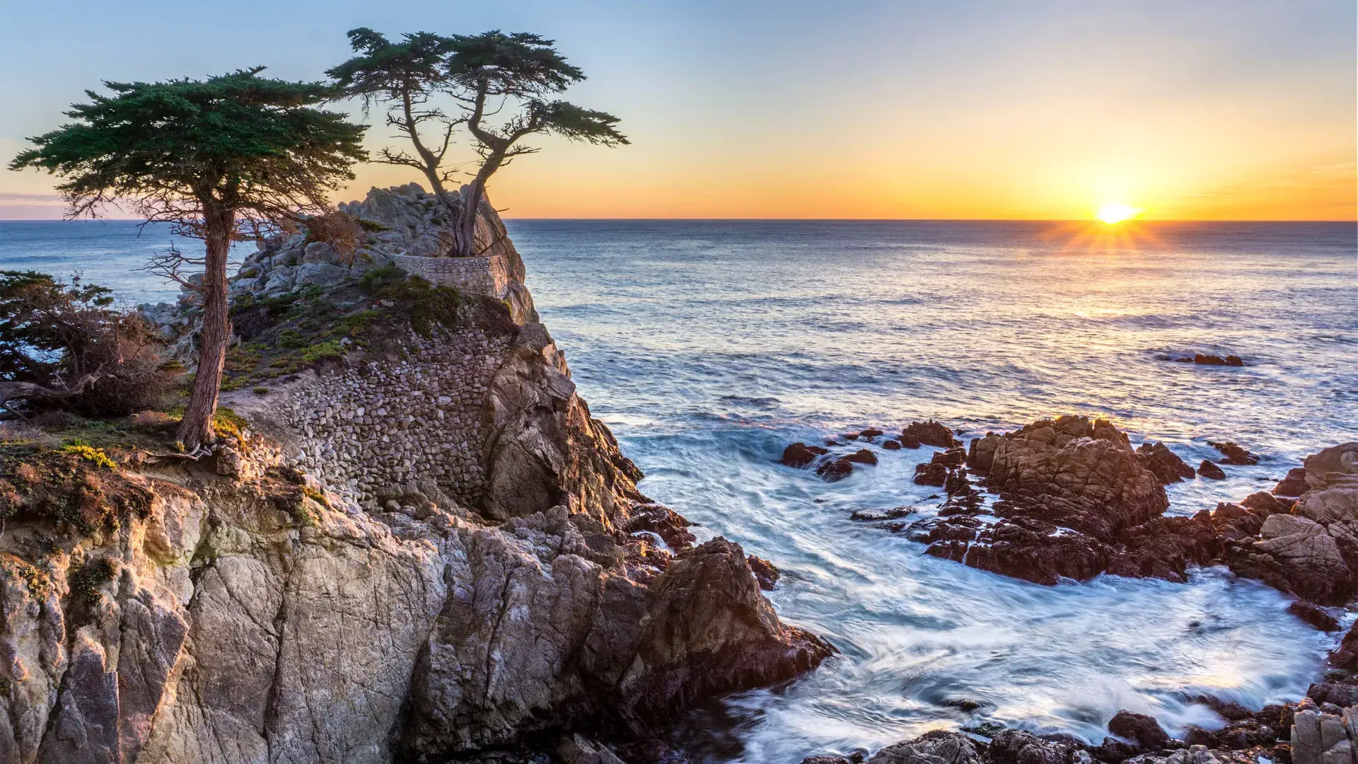 Image of Monterey County Coastline at sunset 