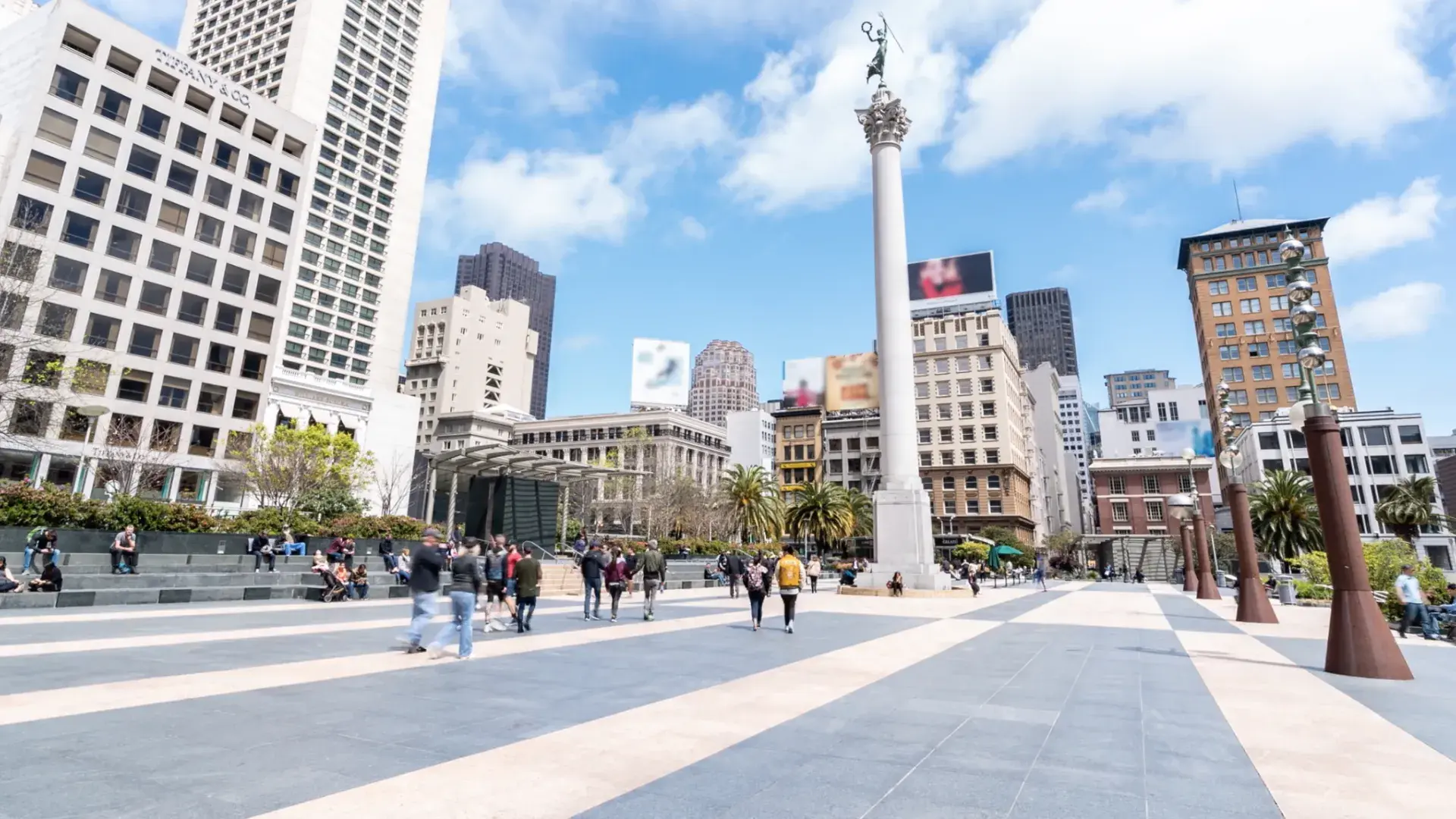 Union Square on a sunny day 