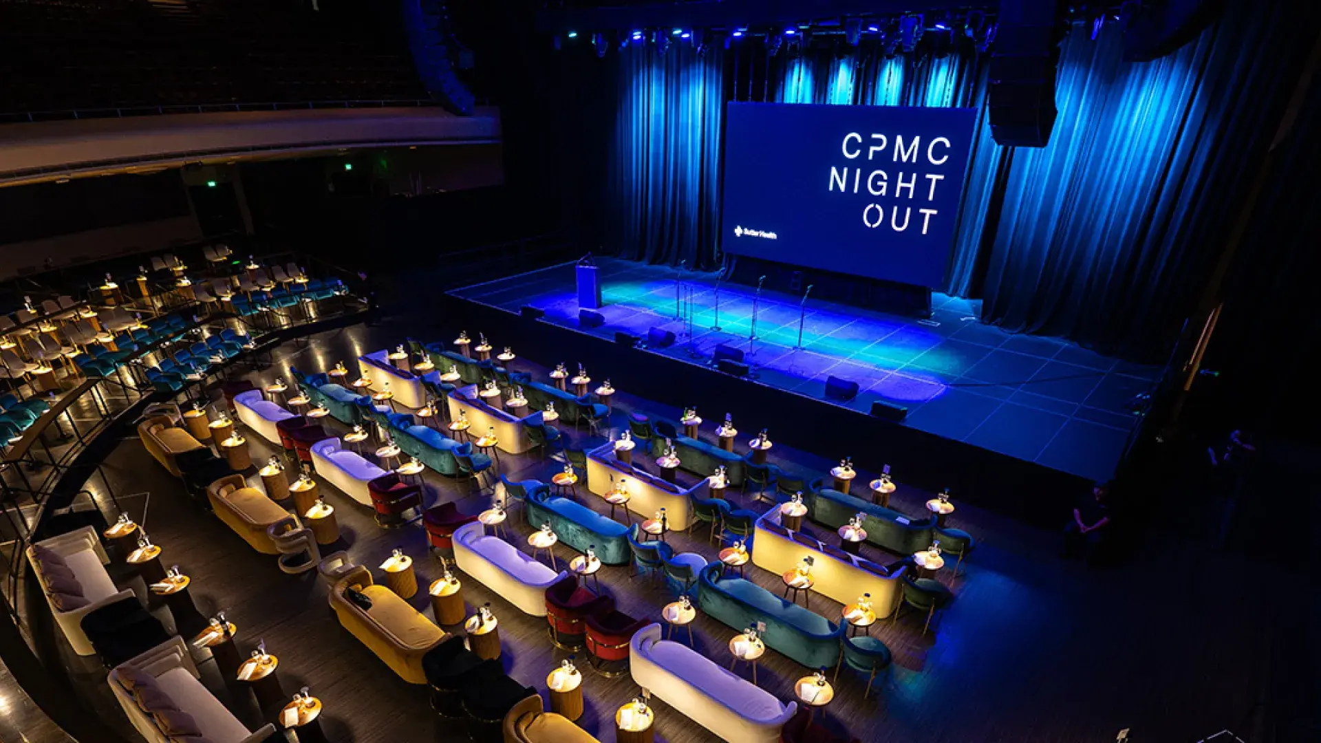 San Francisco's Masonic, arranged for an evening event.