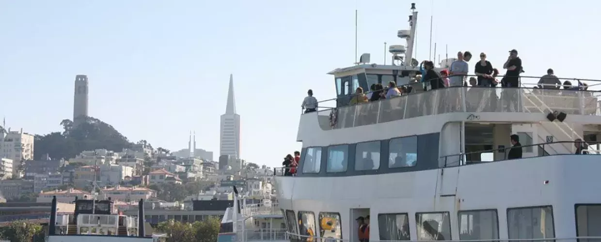 Blue and Gold Fleet's boat at PIER 39