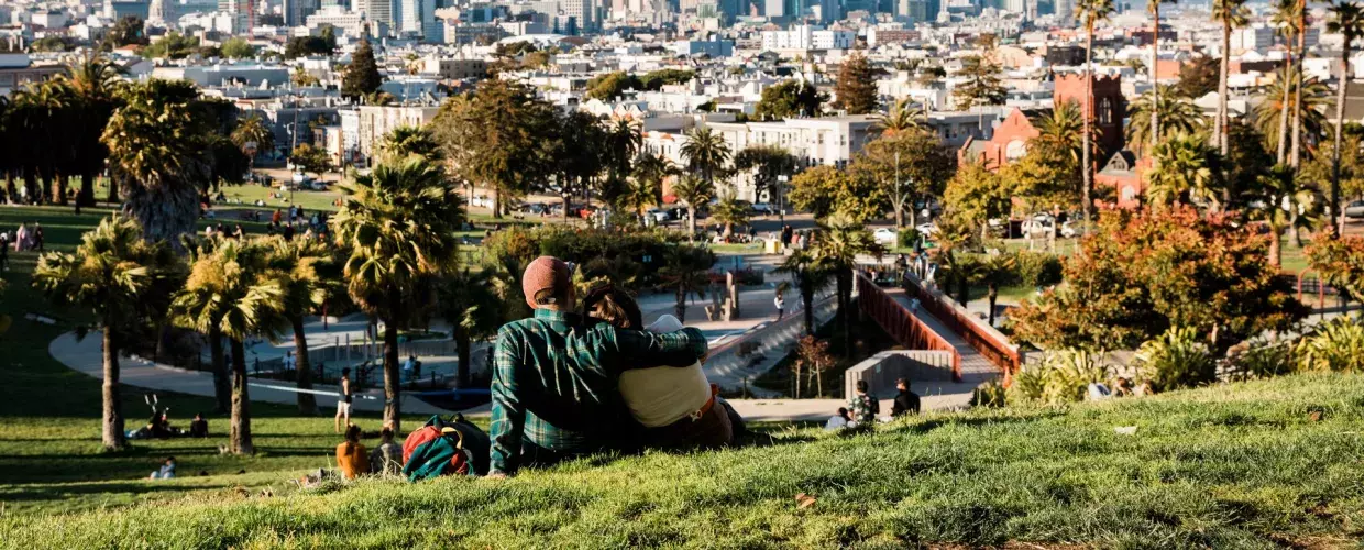 Dolores Park em uma tarde ensolarada