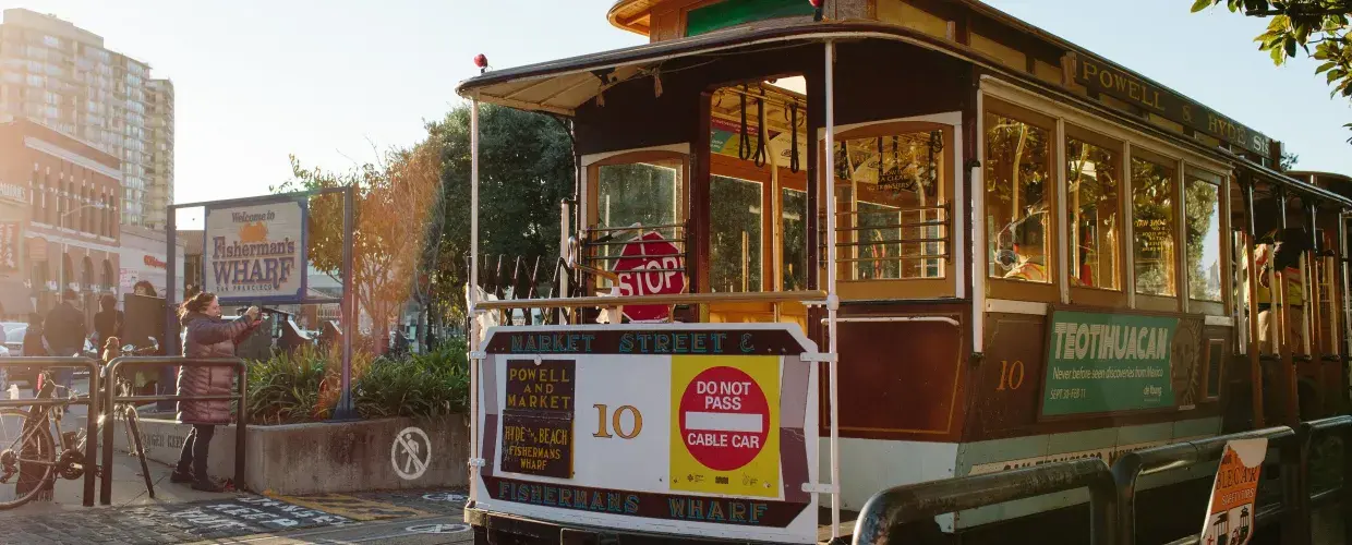 Cable car at Fisherman's Wharf