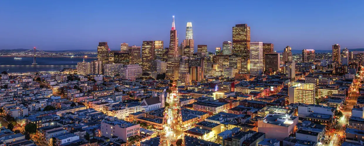 San Francisco Blue Hour Aerial