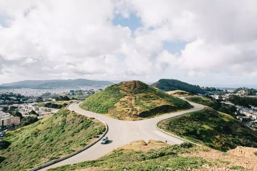 Topo de Twin Peaks em São Francisco