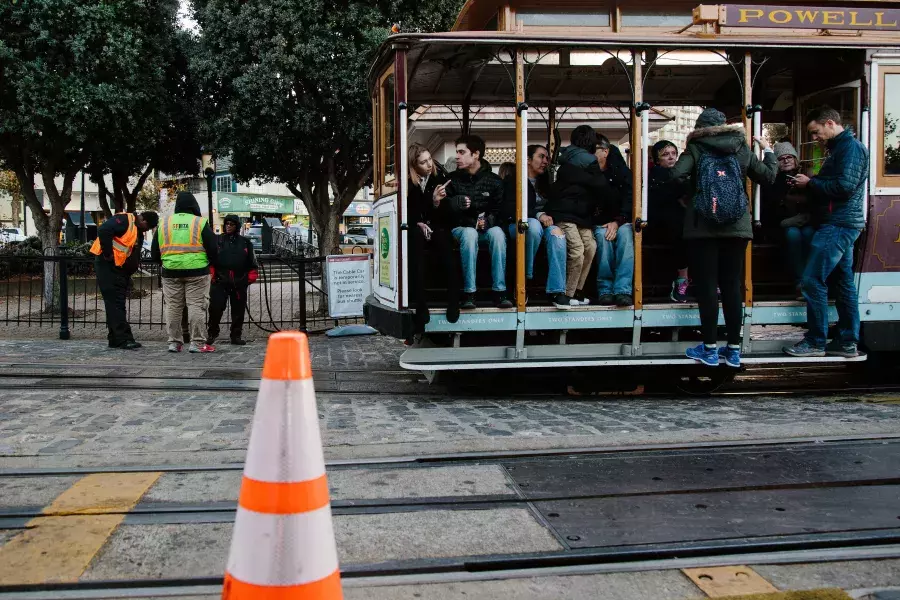 Cable car riders