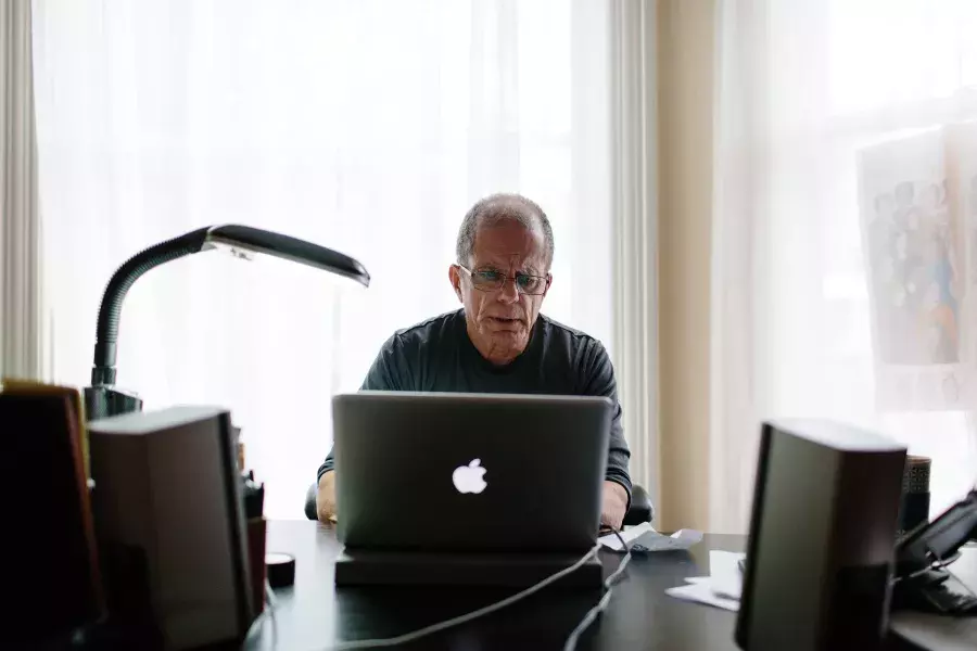 Dennis McNally at his desk