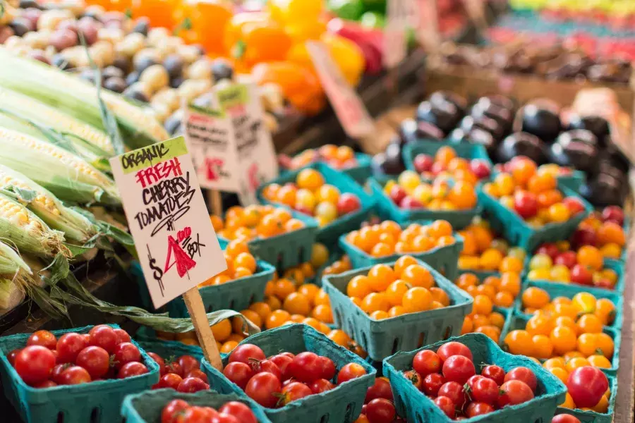 Farmers market tomatoes