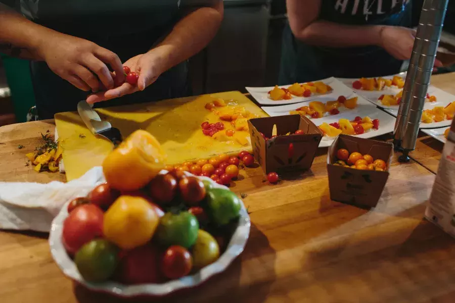 Prepping tomatoes with BLUD