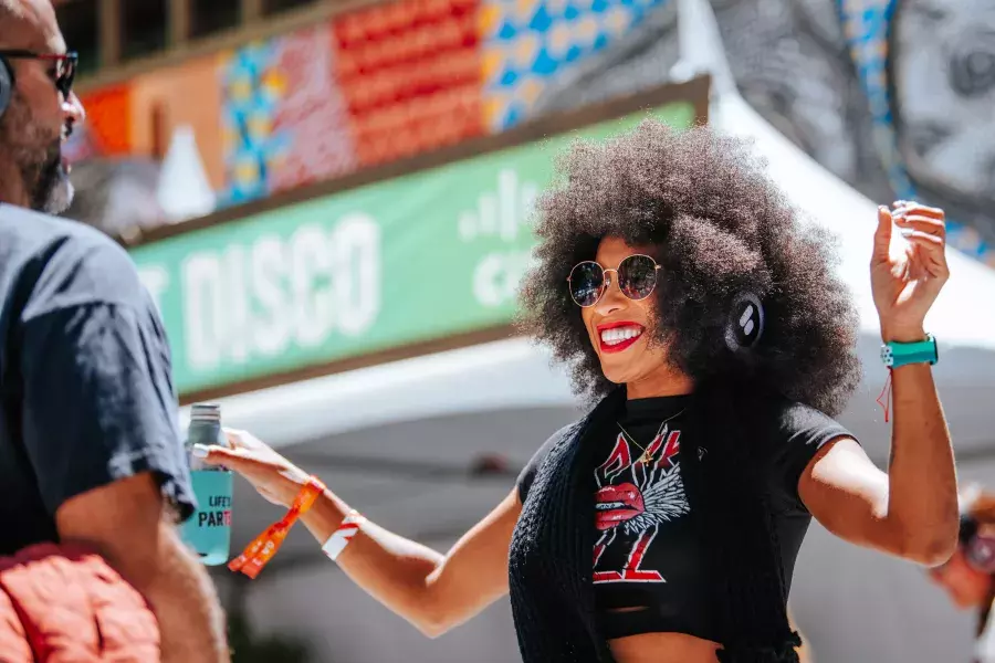 Girl having fun at BottleRock Festival