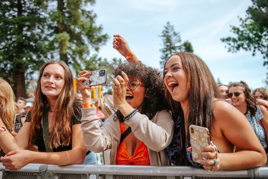 Girls watching performance