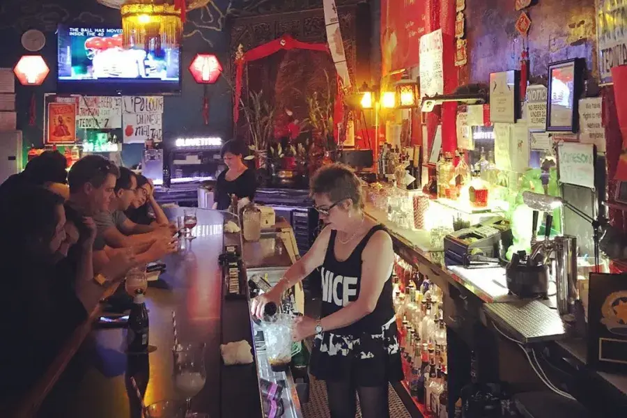 An eclectic dive bar in San Francisco.