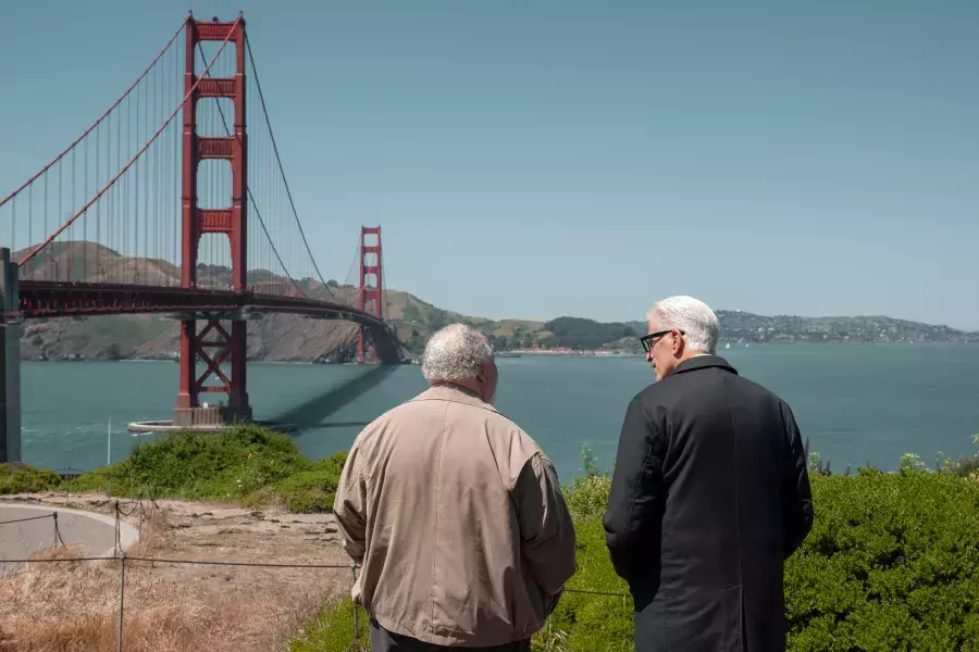 Scene from A Man on the Inside at Golden Gate Bridge