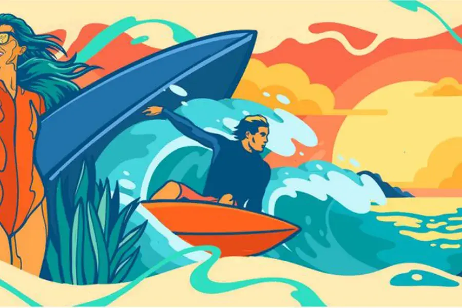 A mural from the Pacheco Surf Perch along Sunset Dunes