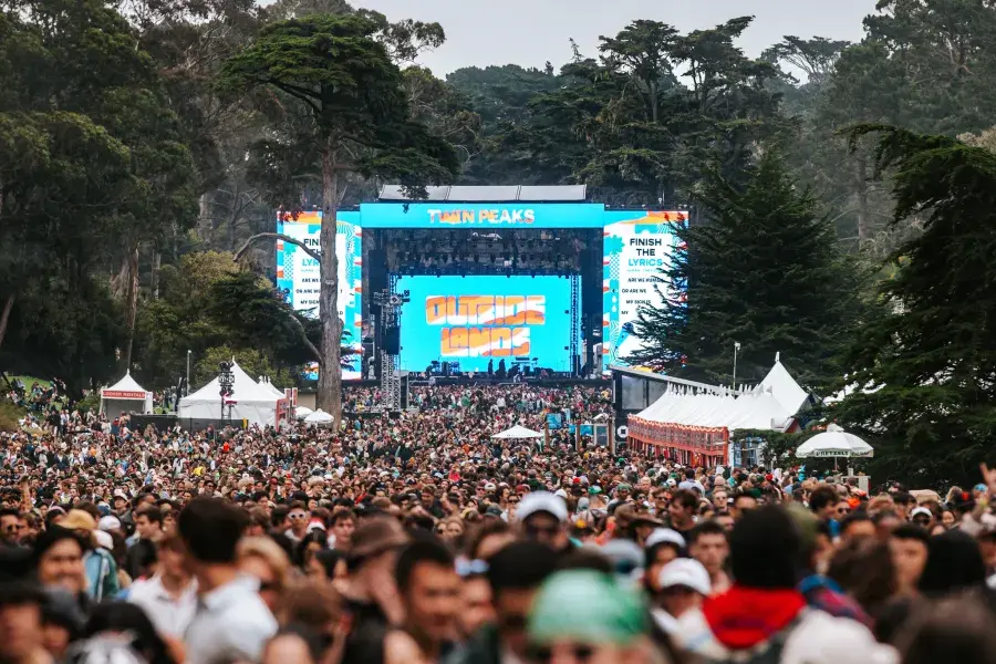 Outside Lands stage from across the crowd.