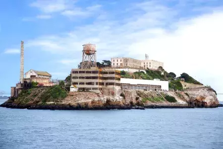 Alcatraz seen by boat