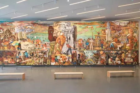 Diego Rivera's mural, America, on view at SFMOMA