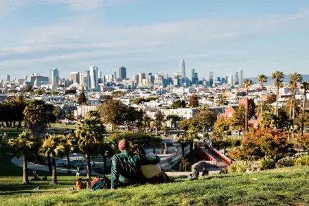 Dolores Park em uma tarde ensolarada