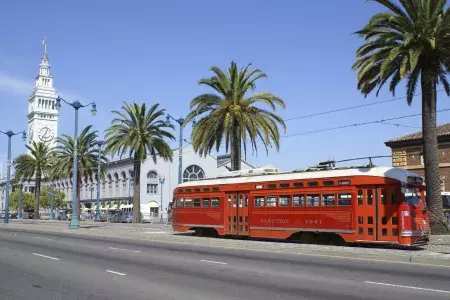 Street car on the Embarcadero 