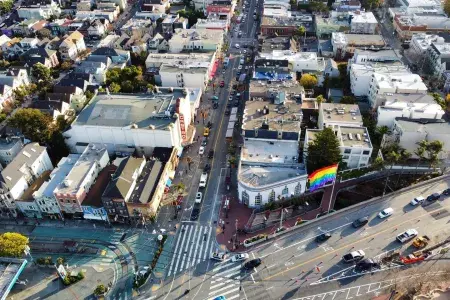 Vue aérienne du quartier de Castro