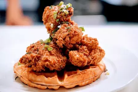 Fried chicken and waffles