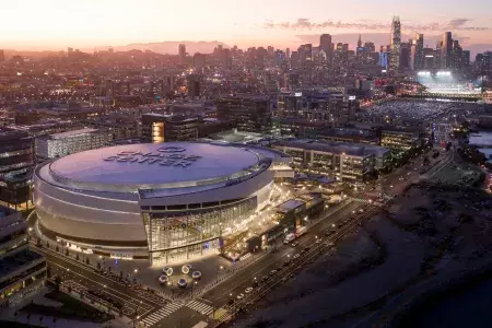 Chase Center Aerial View Night