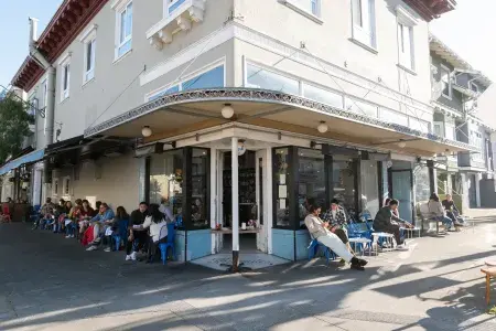 Diners enjoy al fresco meals in San Francisco's Richmond District.