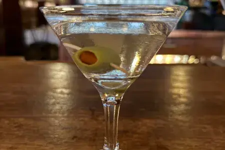 A classic martini at the famous Tadich Grill in San Francisco.