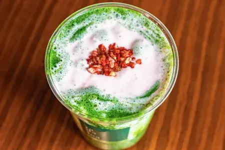Strawberry Matcha at Tadaima in the Mission