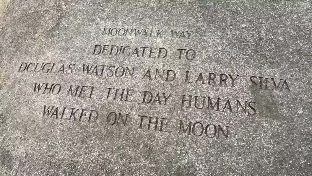 An engraved rock at the National AIDS Memorial Grove in San Francisco