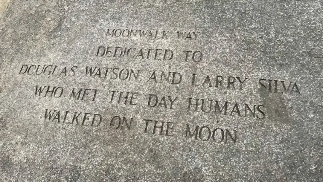 An engraved rock at the National AIDS Memorial Grove in San Francisco